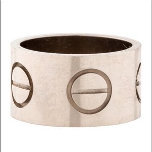 SALE‼️Cartier Wide Love Ring 18KWhite Gold Ring